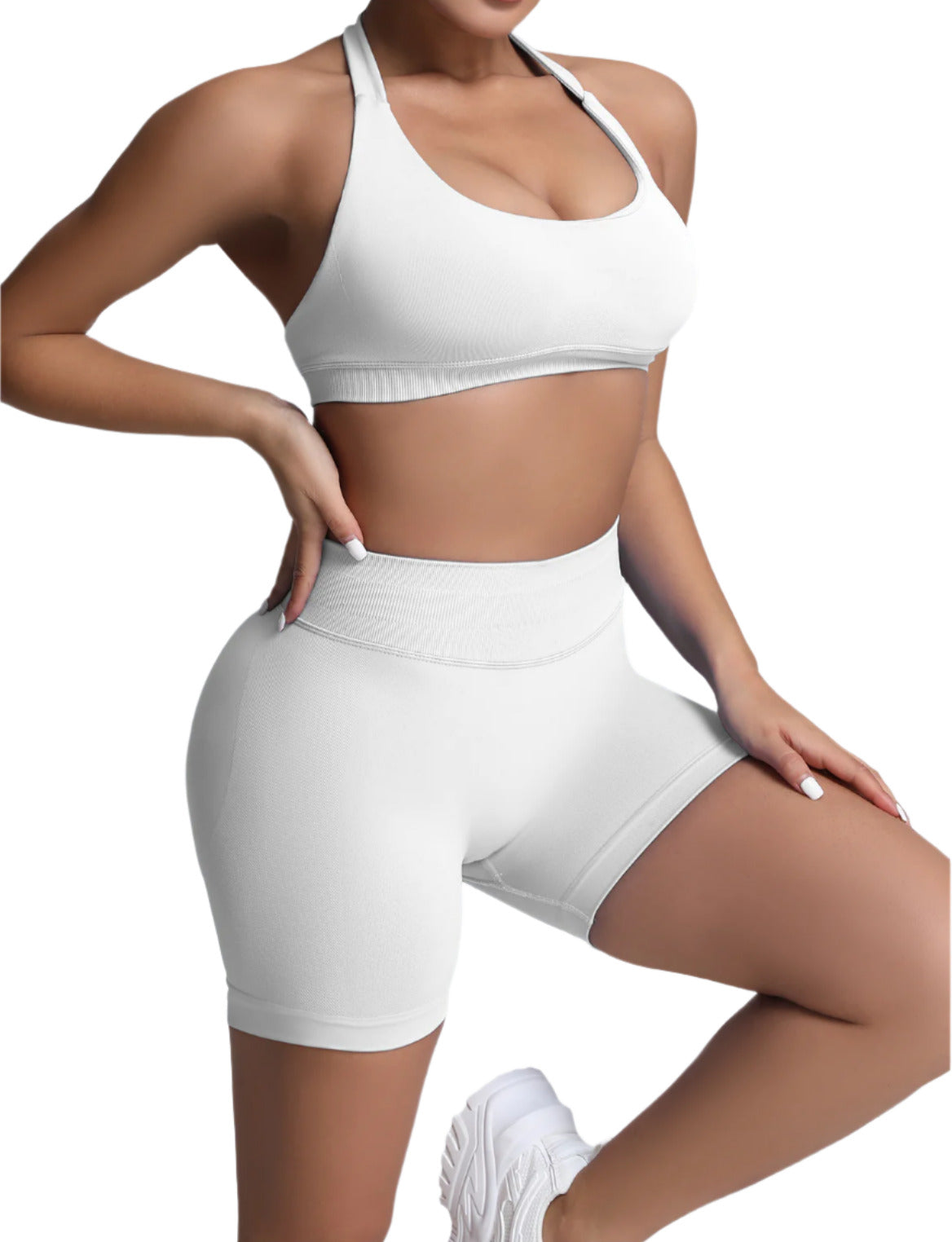 Misharen Women's High Waist Gym Shorts, Seamless Design, Spandex/Nylon Fitness Shorts for Workout, Yoga, Running-4