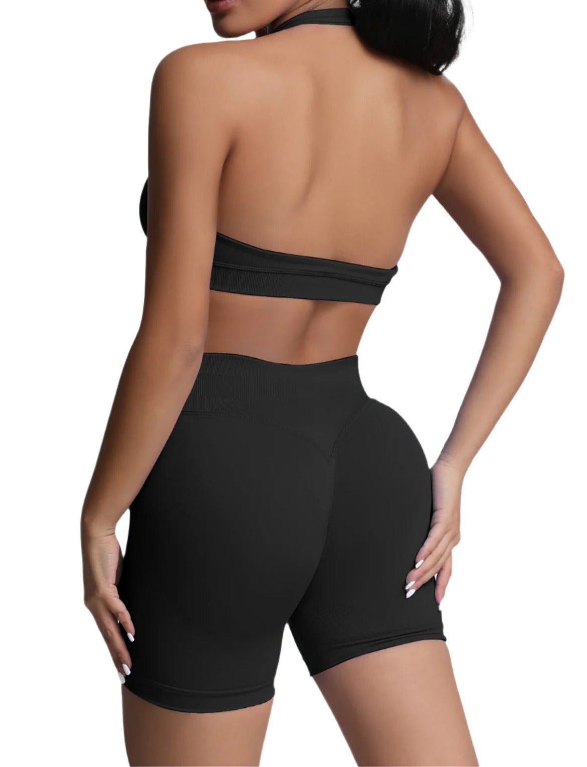 Misharen Women's High Waist Gym Shorts, Seamless Design, Spandex/Nylon Fitness Shorts for Workout, Yoga, Running-3