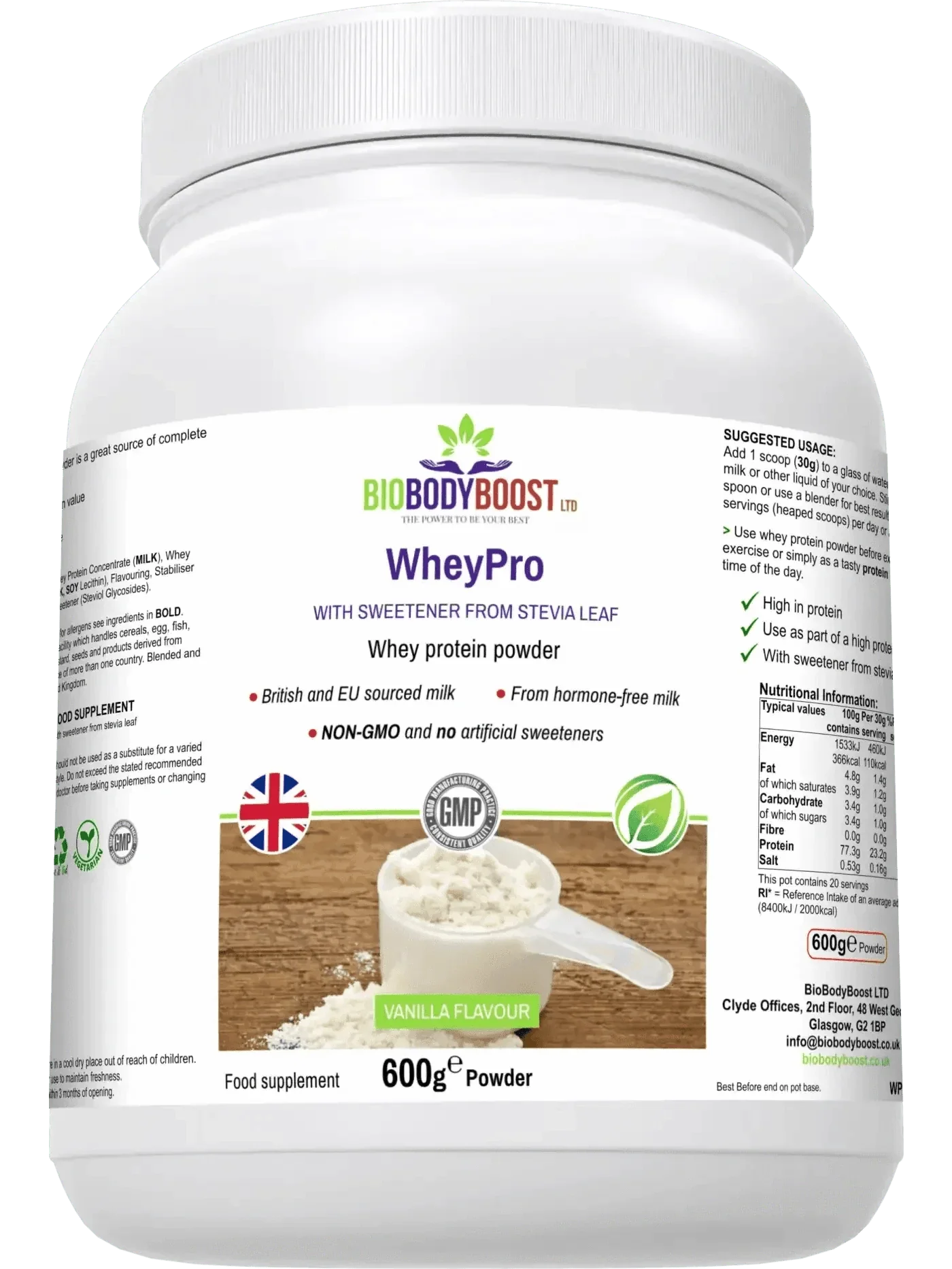 WheyPro Vanilla - Whey Protein Powder-3