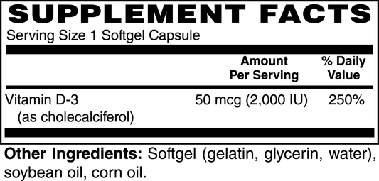 Anacotte's Vitamin D3 - Boost Your Health - 2,000 IU Supplements-1