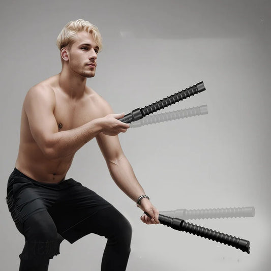 2PCS Battle Rope Elastic Strength Training & Fitness Black-1