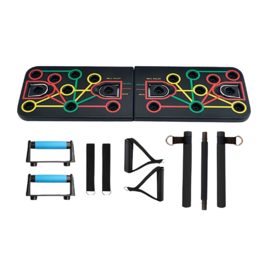Push-Up Board Set with Resistance Bands-0